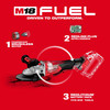 Milwaukee M18 FUEL™ 5" Flathead Braking Grinder, Paddle Switch No-Lock 2886-20