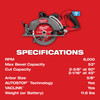 Milwaukee M18 FUEL™ 7-1/4" Rear Handle Circular Saw w/ONE-KEY ™ Kit 2931-21HD