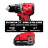 Milwaukee M18™ Compact Brushless 1/2" Hammer Drill/Driver Kit 3602-22CT