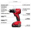 Milwaukee M18™ Compact Brushless 1/2" Hammer Drill/Driver Kit 3602-22CT