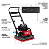 Milwaukee MX FUEL™ 20" Plate Compactor Kit MXF220-2HD