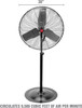 Commercial Unit Pedestal Air Circulating Oscillating Fan, 30 in 71581