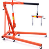 Hydraulic Engine Hoist with Lever, 2 Ton / 4400 LBS – Heavy‑Duty Cherry Picker Shop Crane with Foldable Frame and 1500 LB Engine Leveler