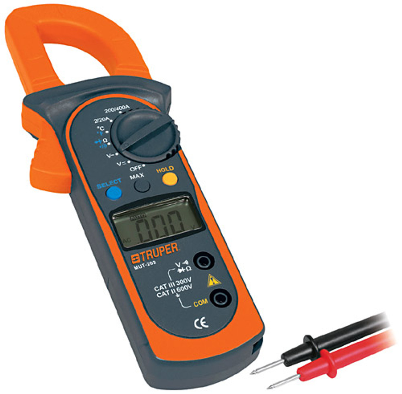 Truper Digital Clamp Multimeter, Clampon Industrial Multimeter 10404