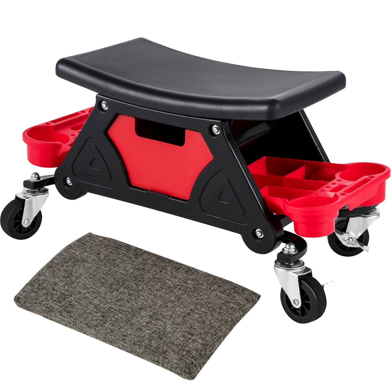 Mechanic Stool 300 LBS Capacity Garage Stool with Wheels, Heavy Duty ...