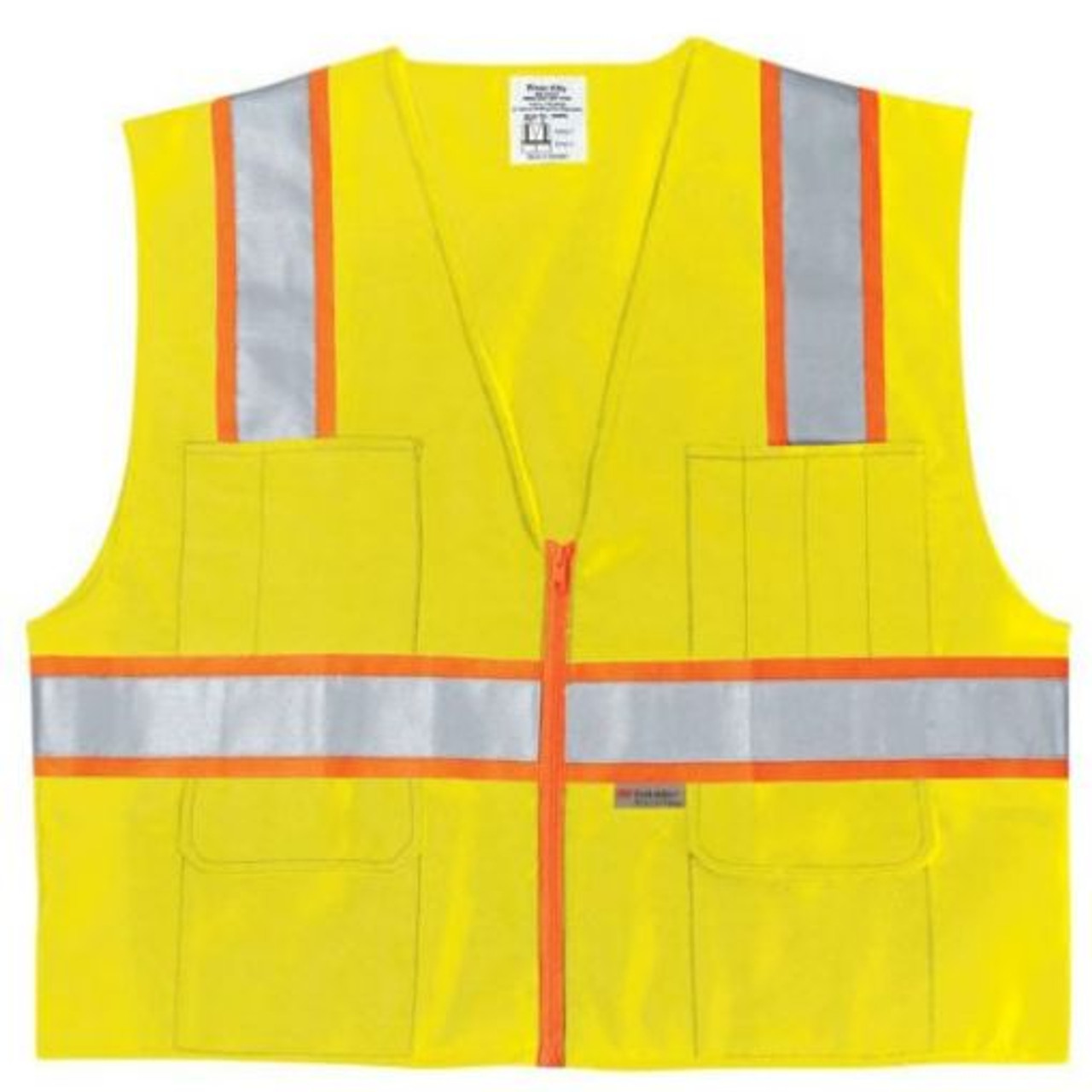 Class 2 Poly Safety Vest3 Org/Silv SurvLXL