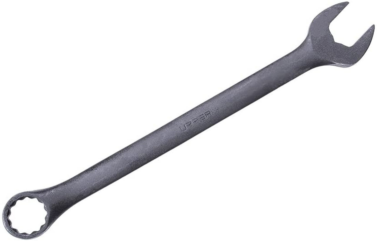 Black combination wrench, Size: 3/8, 12 point, Total Length: 6"