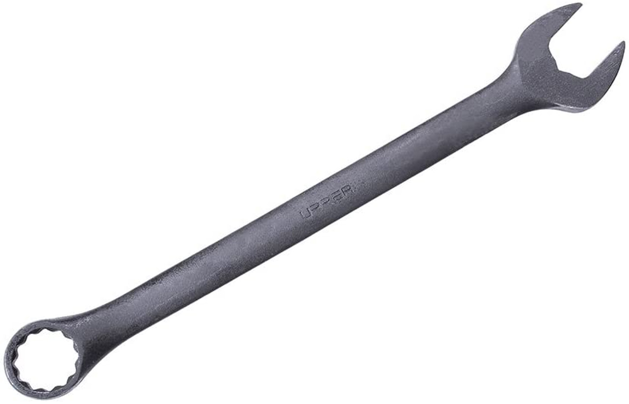 Black combination wrench, Size: 9/16, 12 point, Total Length: 7-1/2"