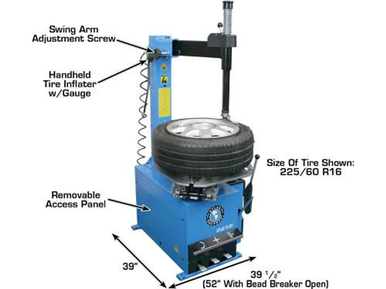 Quality Swing-arm tire changer (FREE SHIPPING) (Discontinued) See ATEATTC221-FPD