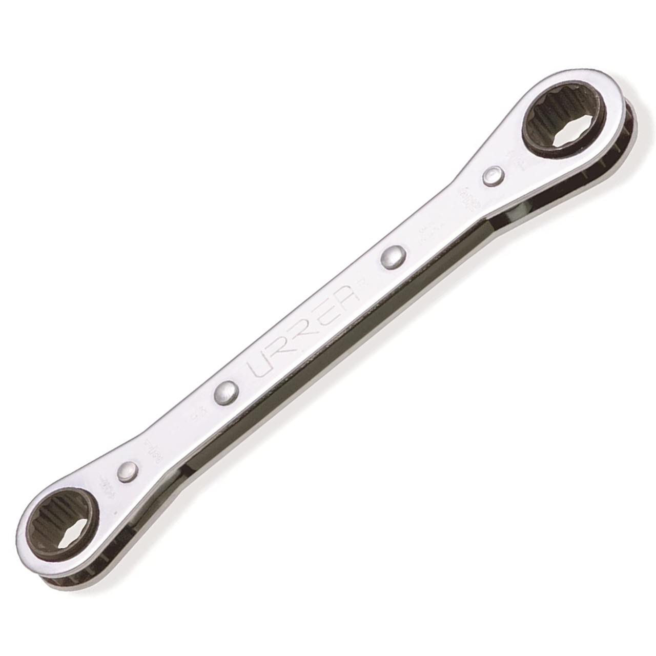 Metric Flat Ratcheting Box-End wrench, Size: 9x 10mm,12 Point ,Total Length: 5-1/2"