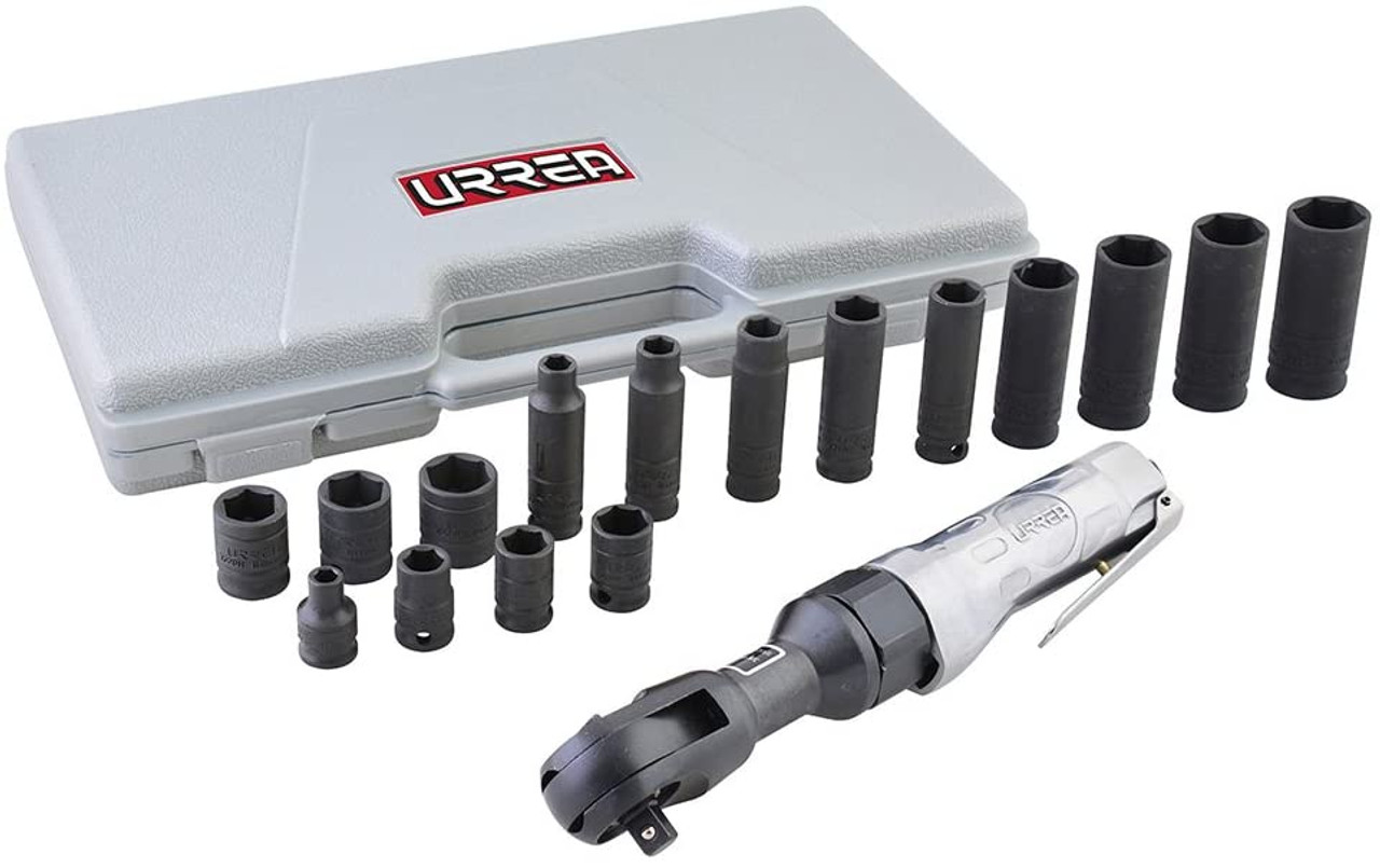 Air Ratchet Set With Sockets In Inches