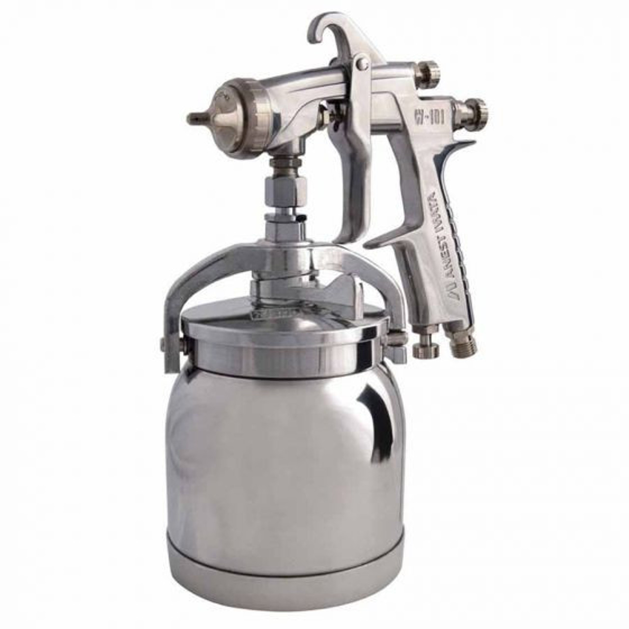 ANEST IWATA 4582B W101-S Series Suction Feed Compact Spray Gun with Cup, 1.3 mm Nozzle, 1000 mL Capacity ANEST IWATA 4582B W101-S Series Suction Feed Compact Spray Gun with Cup, 1.3 mm Nozzle, 1000 mL Capacity