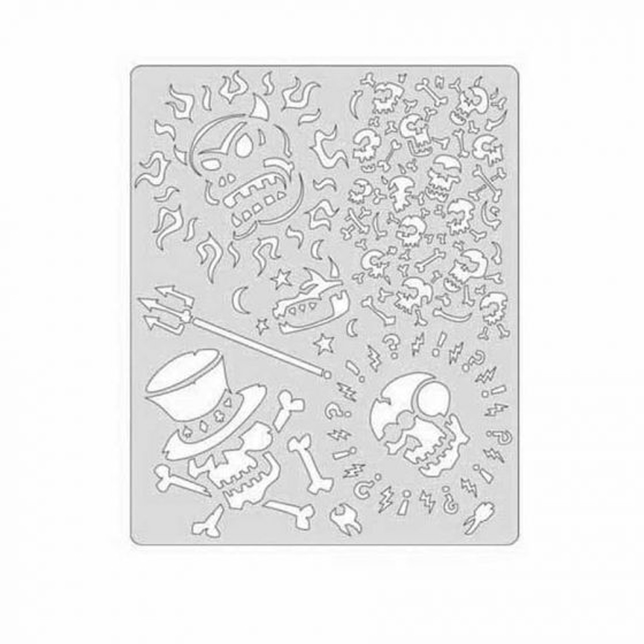 ANEST IWATA Artool? FH-SK13SP Curse of Skullmaster Series Voo Doo Freehand Airbrush Template, 10 in L x 8 in W