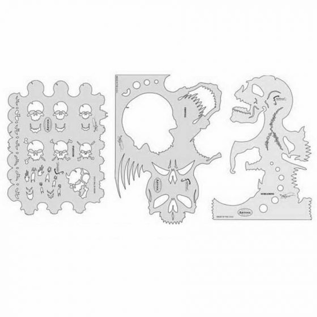 Iwata Artool Airbrush Stencil - Nano Series, True Fire (Set of 3