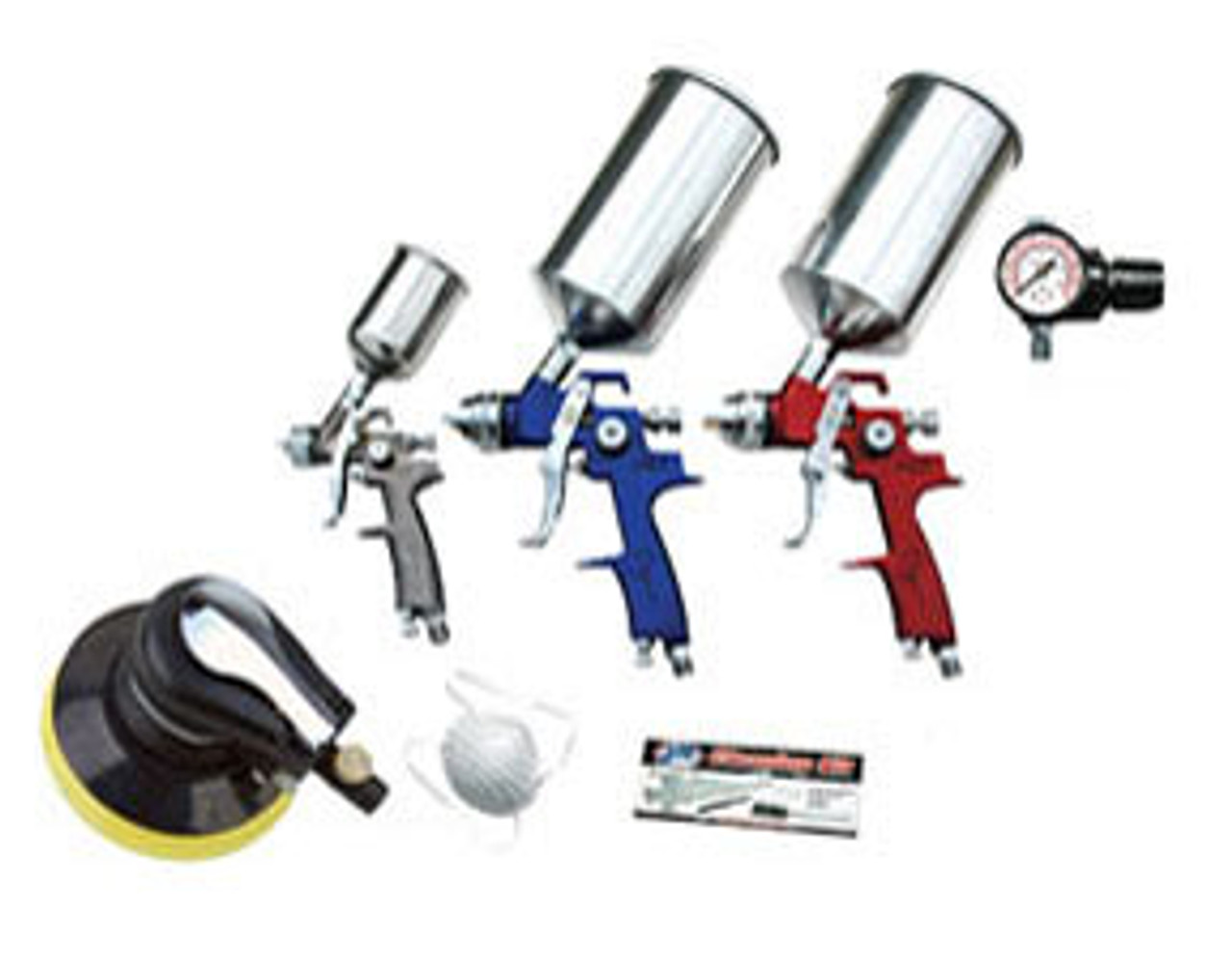 HVLP Spray Gun Set with 6-  Random Orbital Palm Sander ATD-6900 HVLP Spray Gun Set with 6-  Random Orbital Palm Sander ATD-6900