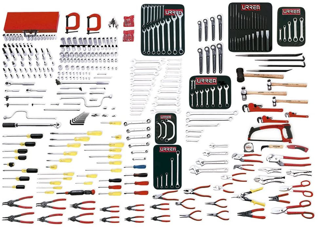 URREA 396 pc Combination industrial master tool sets with toolbox #99520