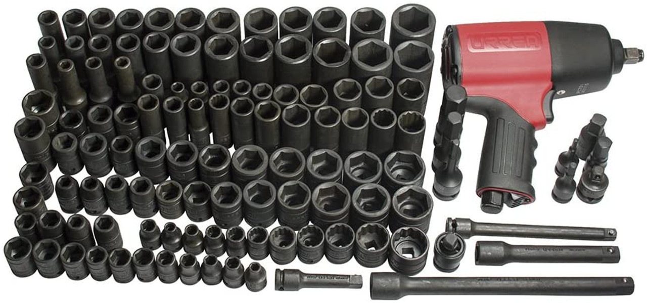 URREA 120 pc Combination industrial intermediate sets with toolbox #98152