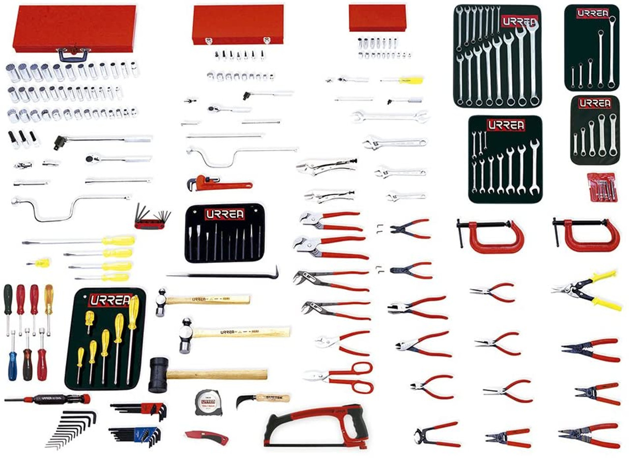 URREA 215 pc industrial intermediate sets with toolbox #99510