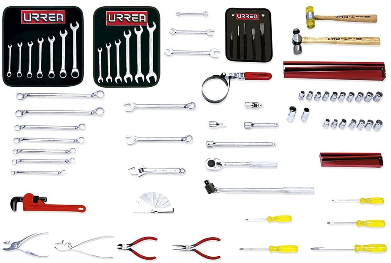 URREA 70 pc Combination automotive sets with toolbox #9911