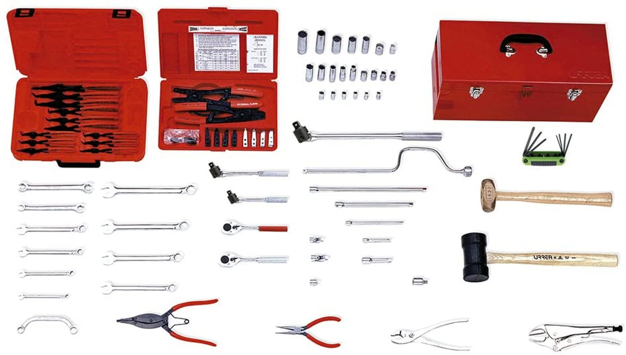 URREA 58 pc Combination automotive sets with toolbox #98052