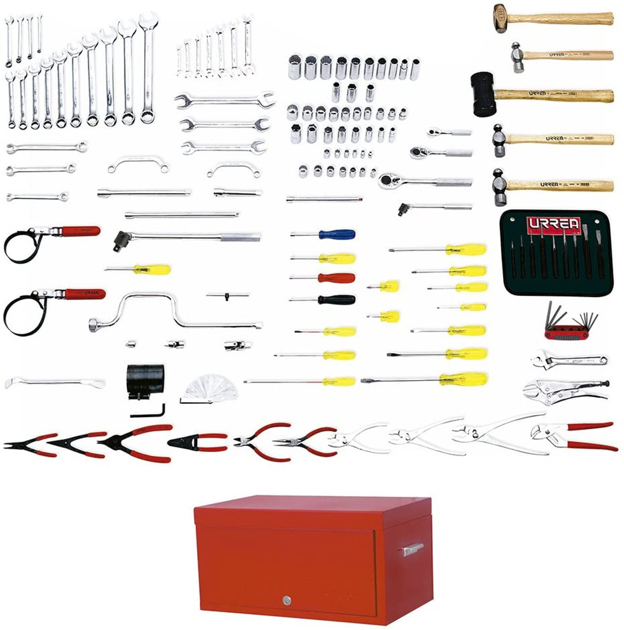 URREA 137 pc Automotive sets with toolbox #9906