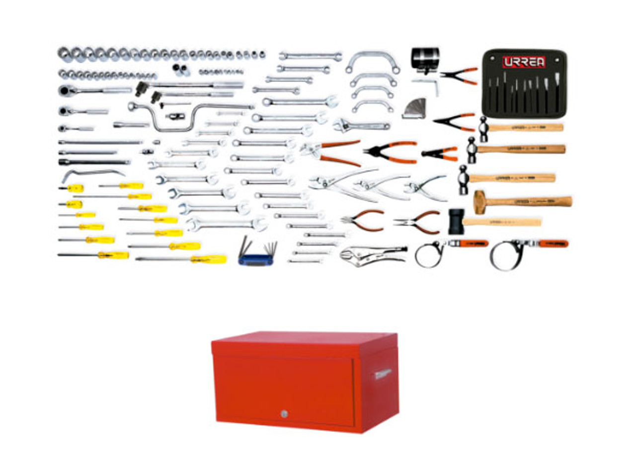 URREA 143 pc Metric automotive sets with toolbox #9906M