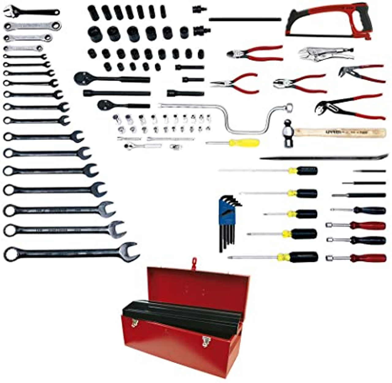 URREA 102 pc railroad maintenance industrial sets with toolbox #98111