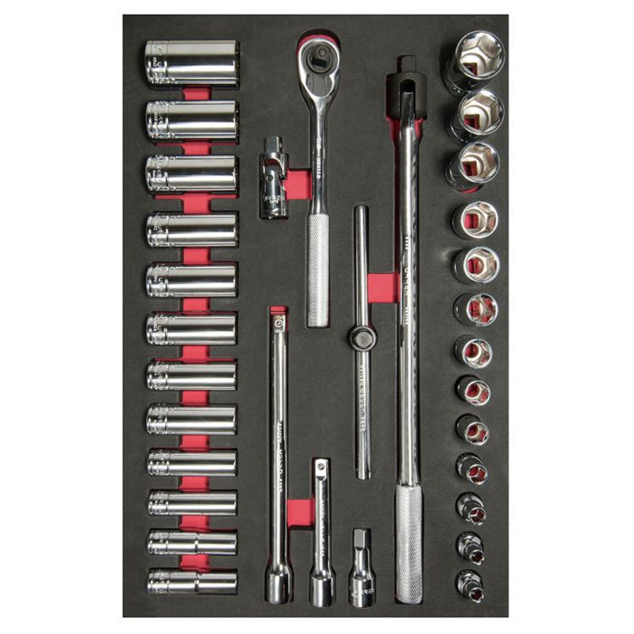 URREA 32 pc 1/2? DRIVE SOCKET SETS WITH ACCESSORIES #CH310