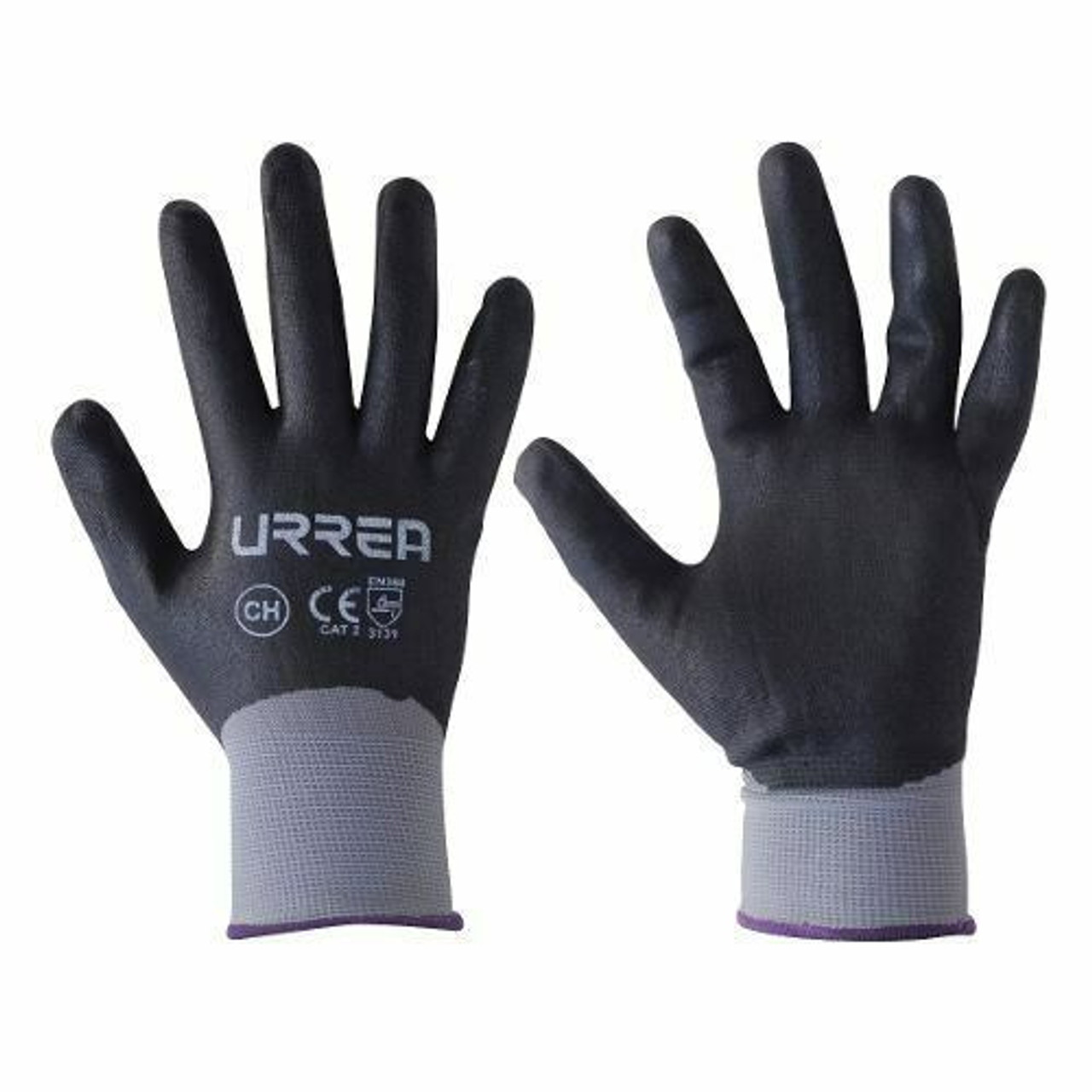 Gray Nylon Glove With Polyurethane Coating Size Small USGNC