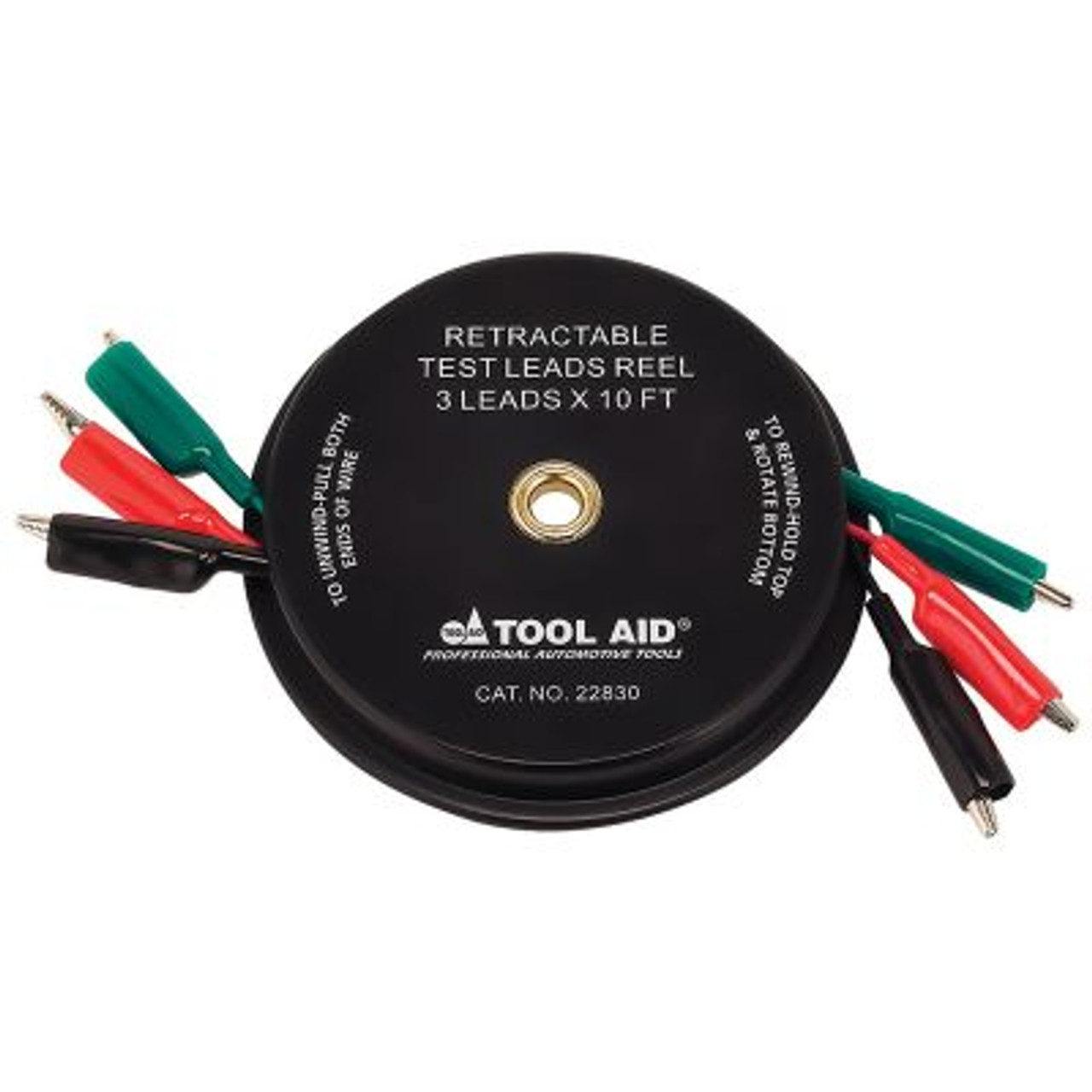 Retractable Test Leads Reel - 3 Leads x 10' 22830