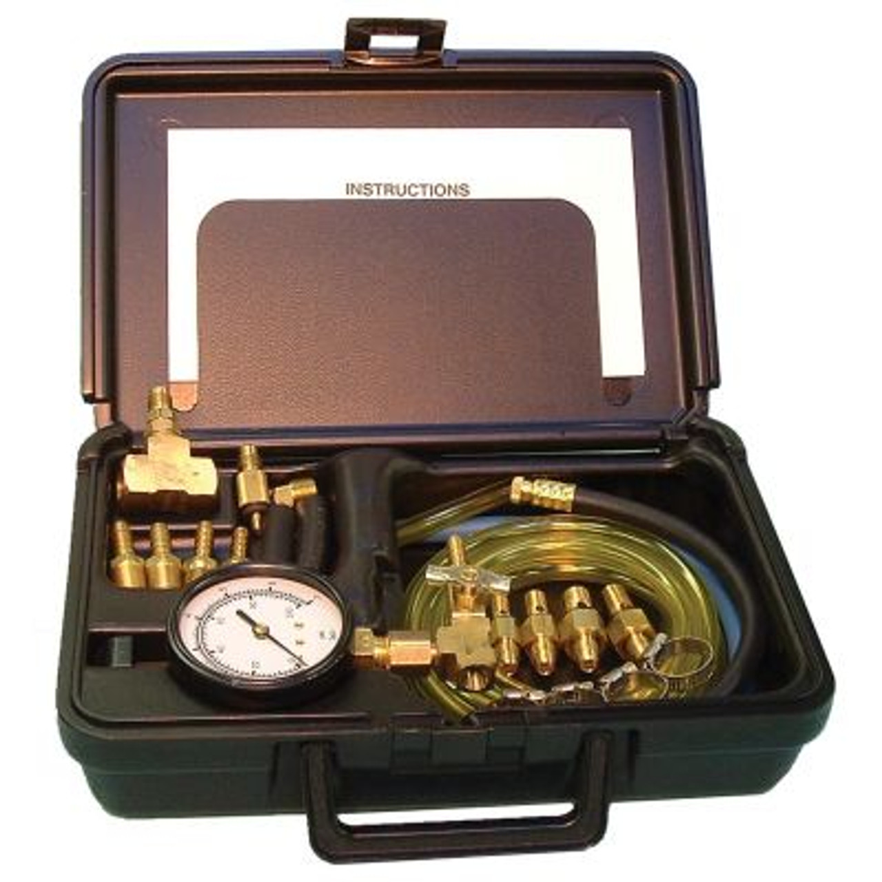 Multi-Port Fuel Injection Pressure Tester For Domestic And Foreign Vehicles In Molded Plastic Storage Case 36250