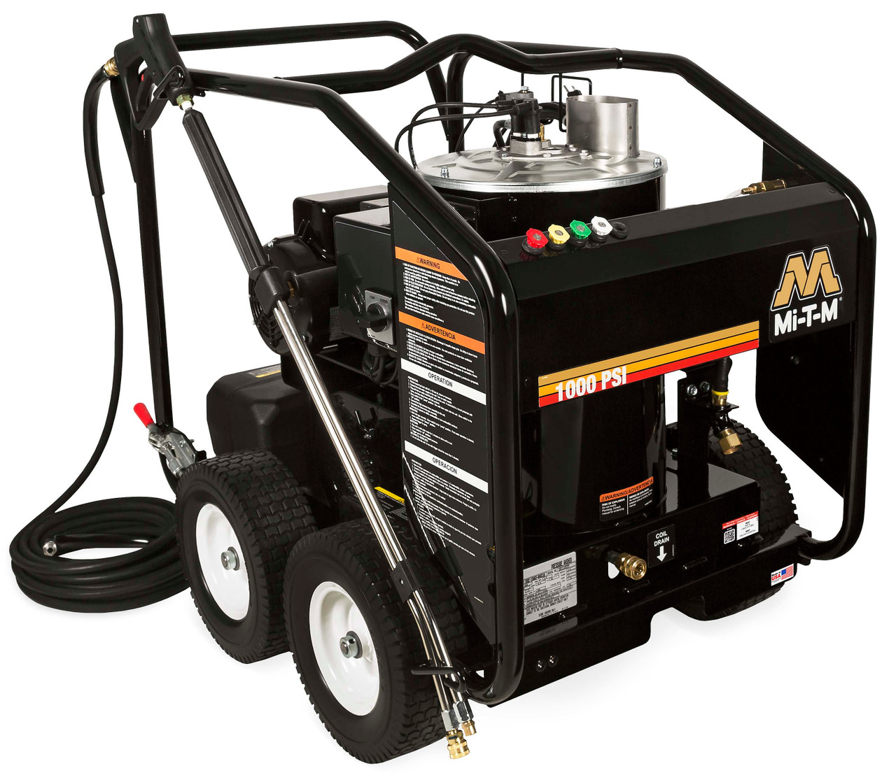 Mi-T-M HSE-1002-0MG10 Hot Water Pressure Washers, HSE Series Electric Direct Drive