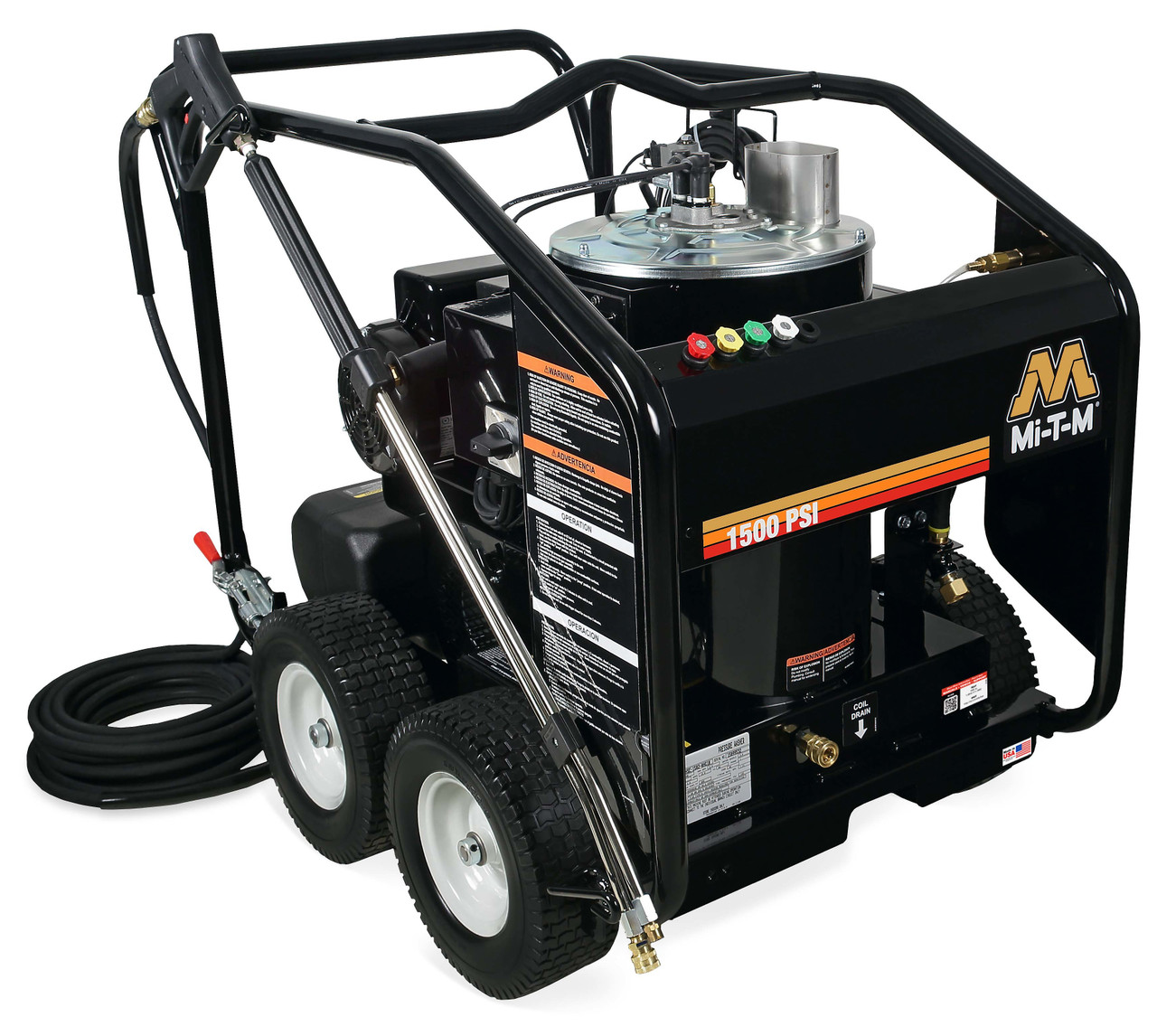 Mi-T-M HSE-1502-0MG10 Hot Water Pressure Washers, HSE Series Electric Direct Drive