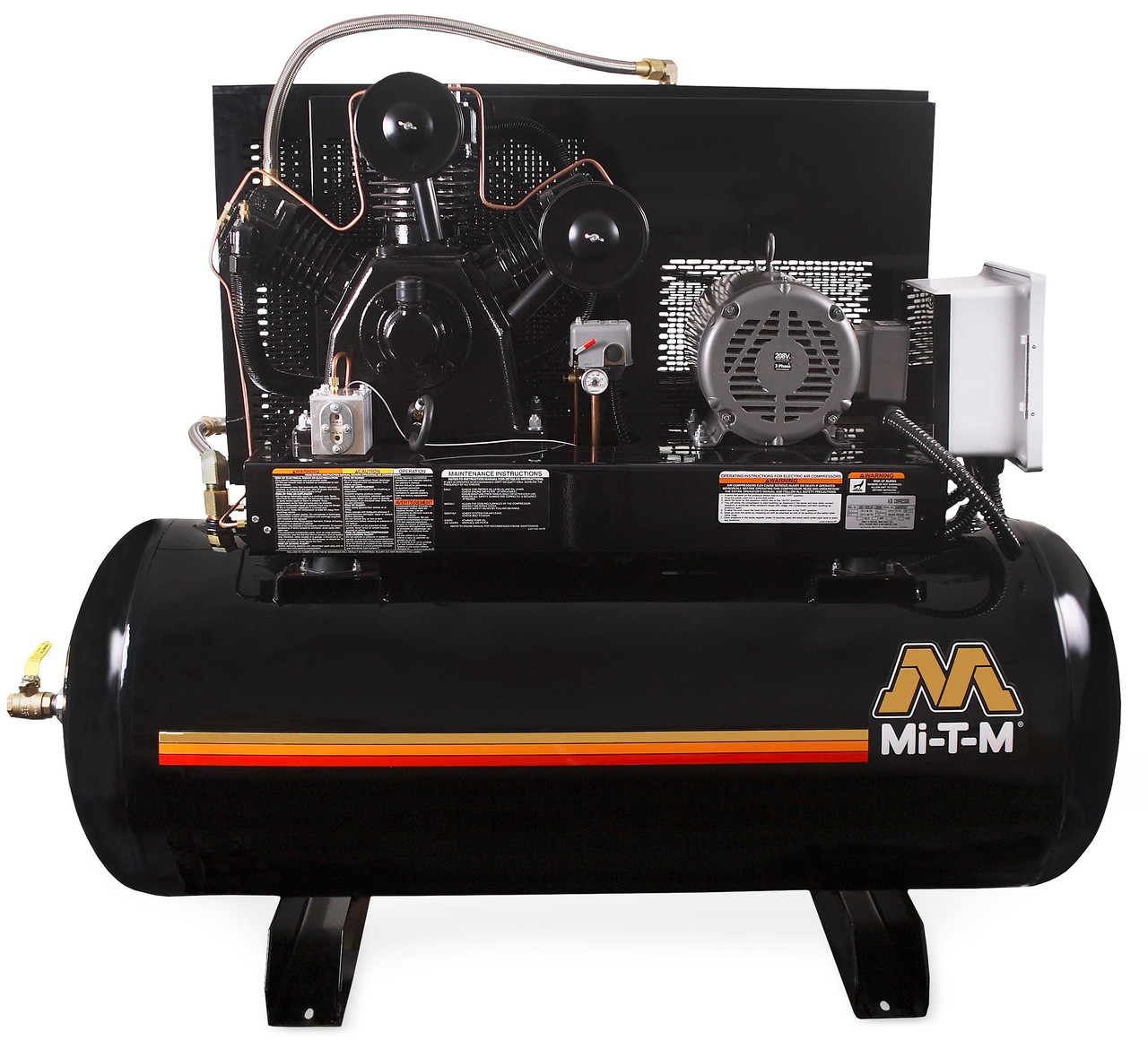Mi-T-M ADS-23110-120HM Electric Air Compressors ,120-Gallon Two Stage Electric Simplex