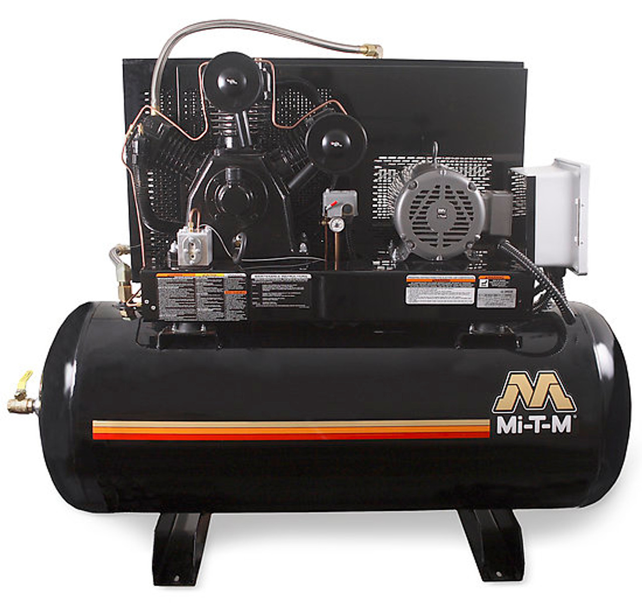 Mi-T-M ADS-46310-120HM Electric Air Compressors, 120-Gallon Two Stage Electric Horizontal