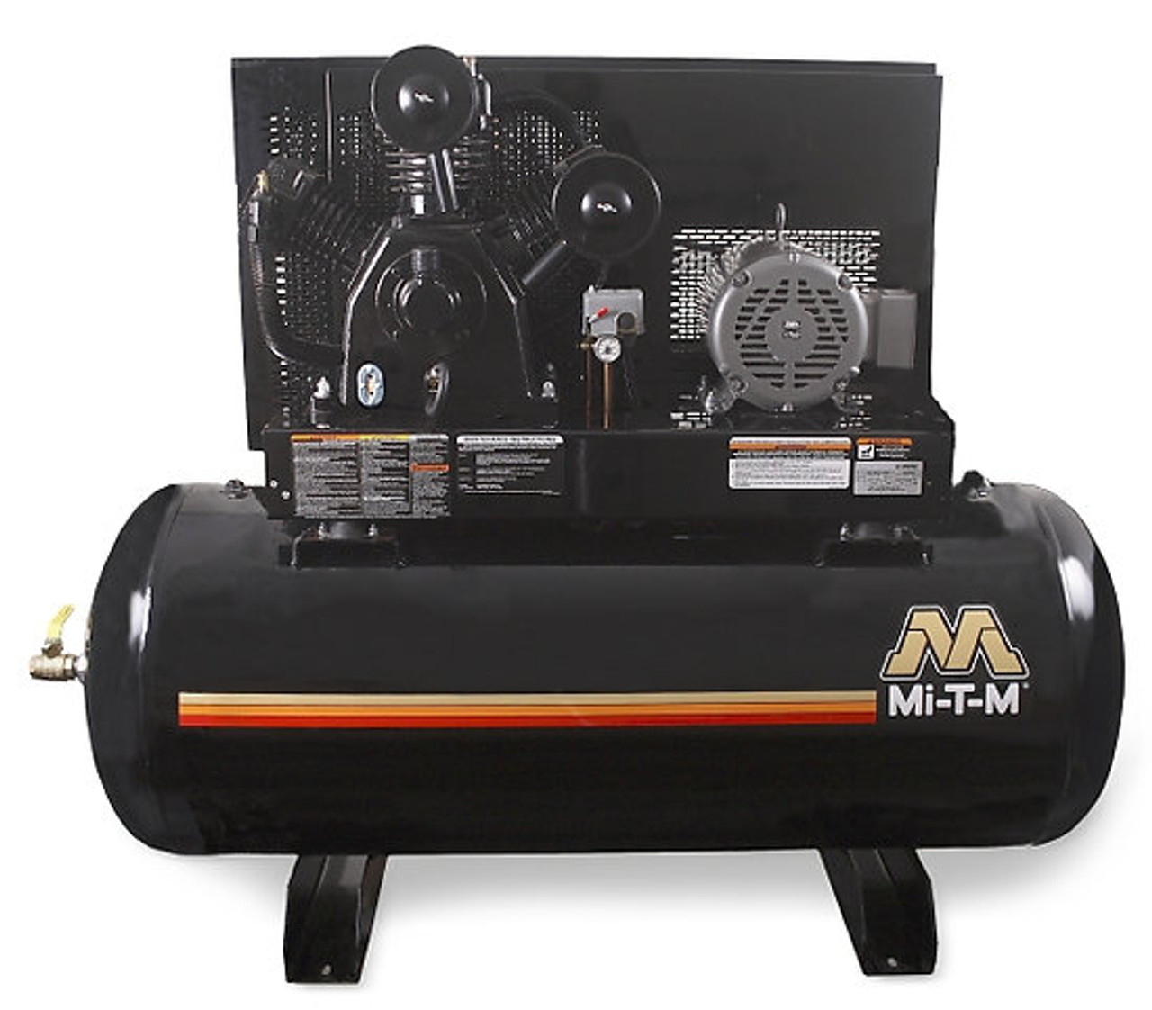 Mi-T-M ADS-46310-120H Electric Air Compressors, 120-Gallon Two Stage Electric Horizontal
