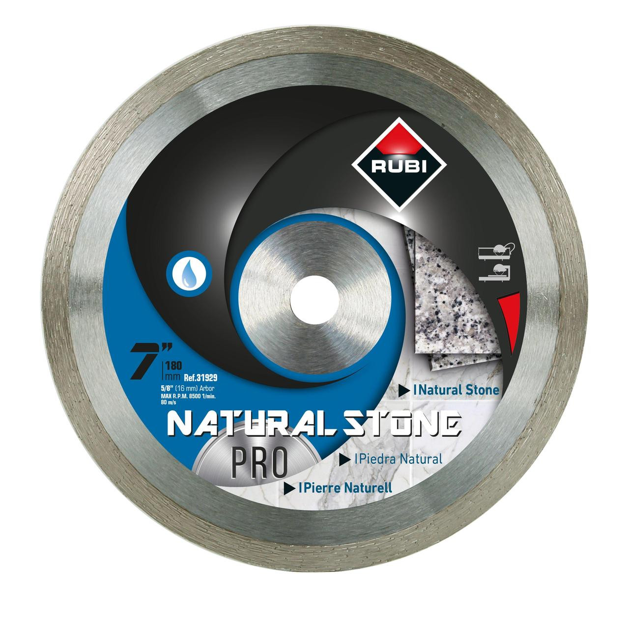 Rubi Diamond Blades BLADE NATURAL STONE 7" (Continuos)