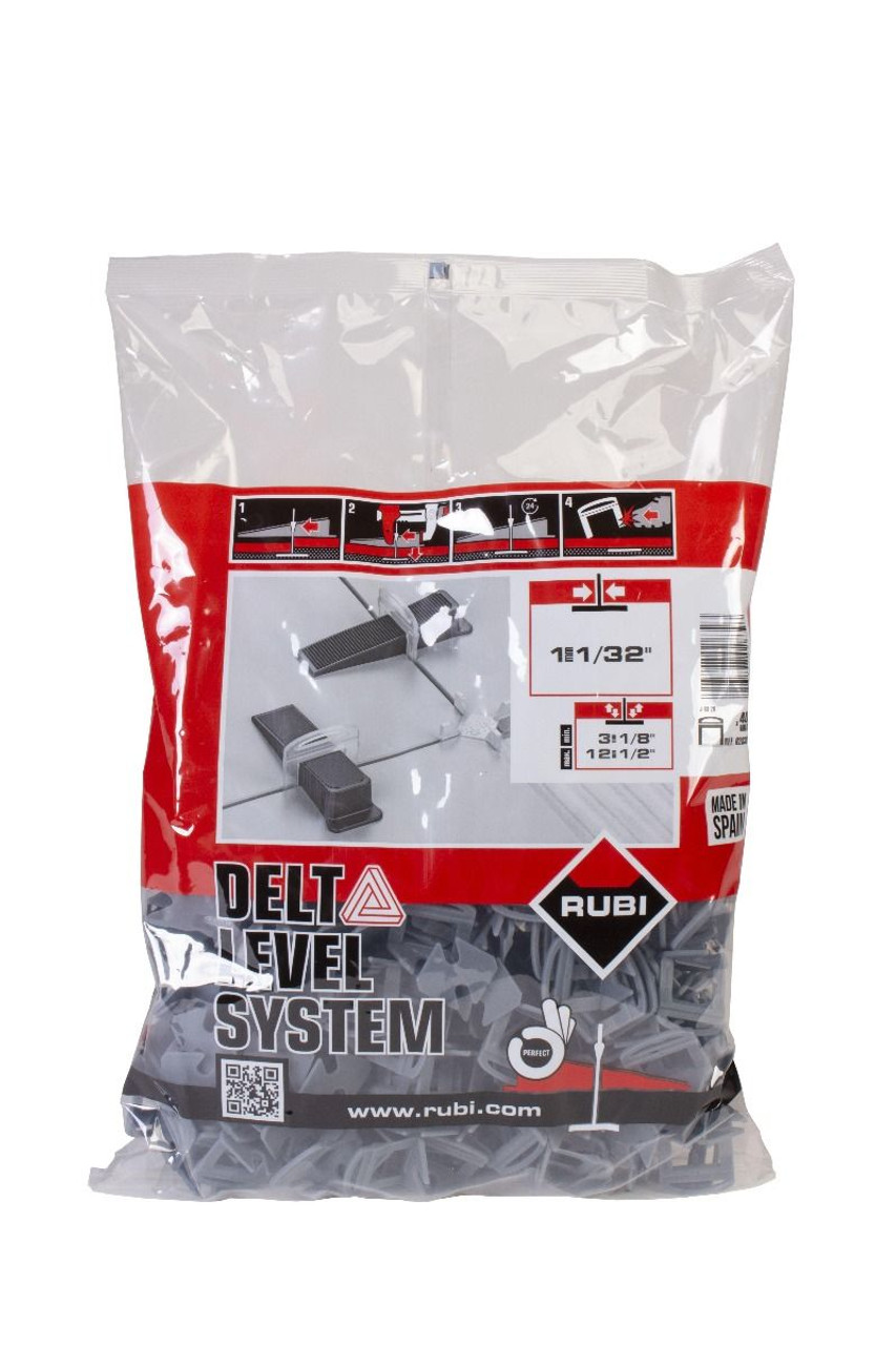 Rubi Leveling Systems DELTA Clips 1/32" (1mm) 3-12mm (Bag-400 un)