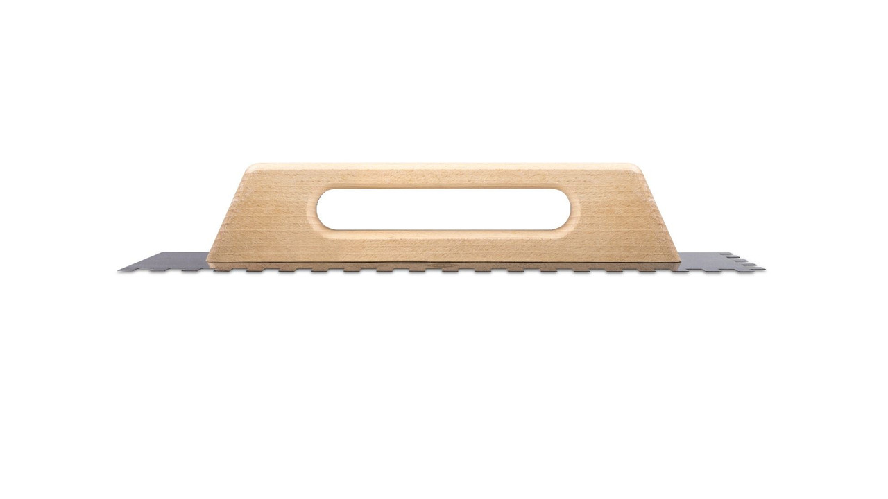 Rubi Tile Installation Tools STEEL NOTCHED trowel 19? Long 1/2? x 1/2? Wooden Handle