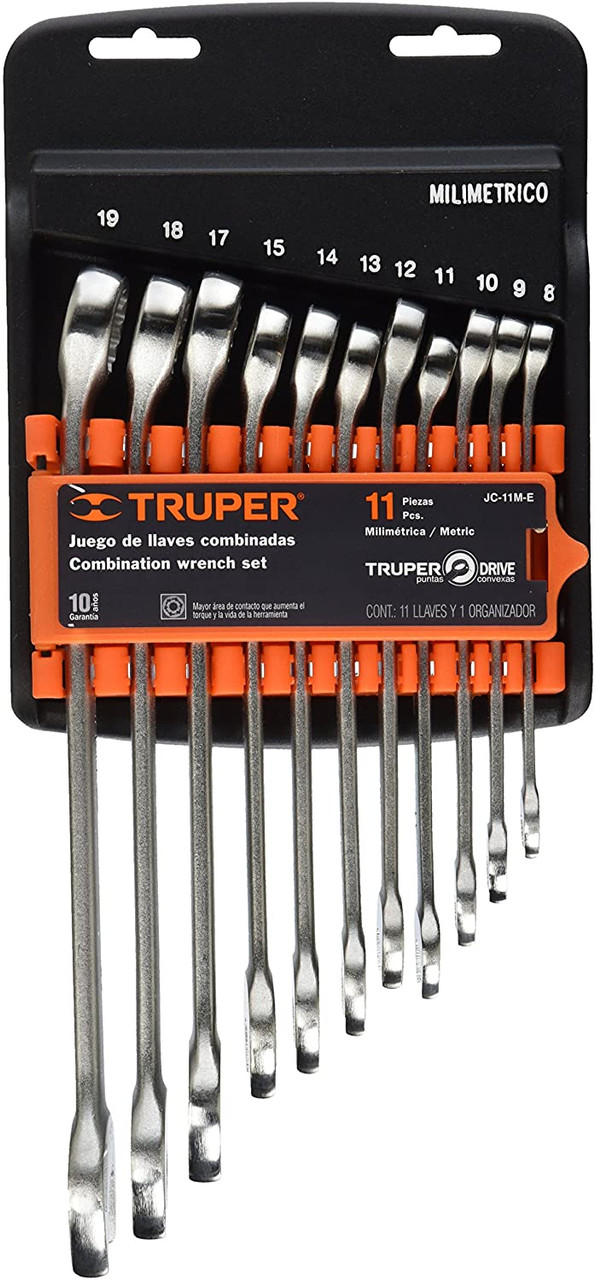 Truper 11-Pc Combination Sandblasted Wrench Sets #15779