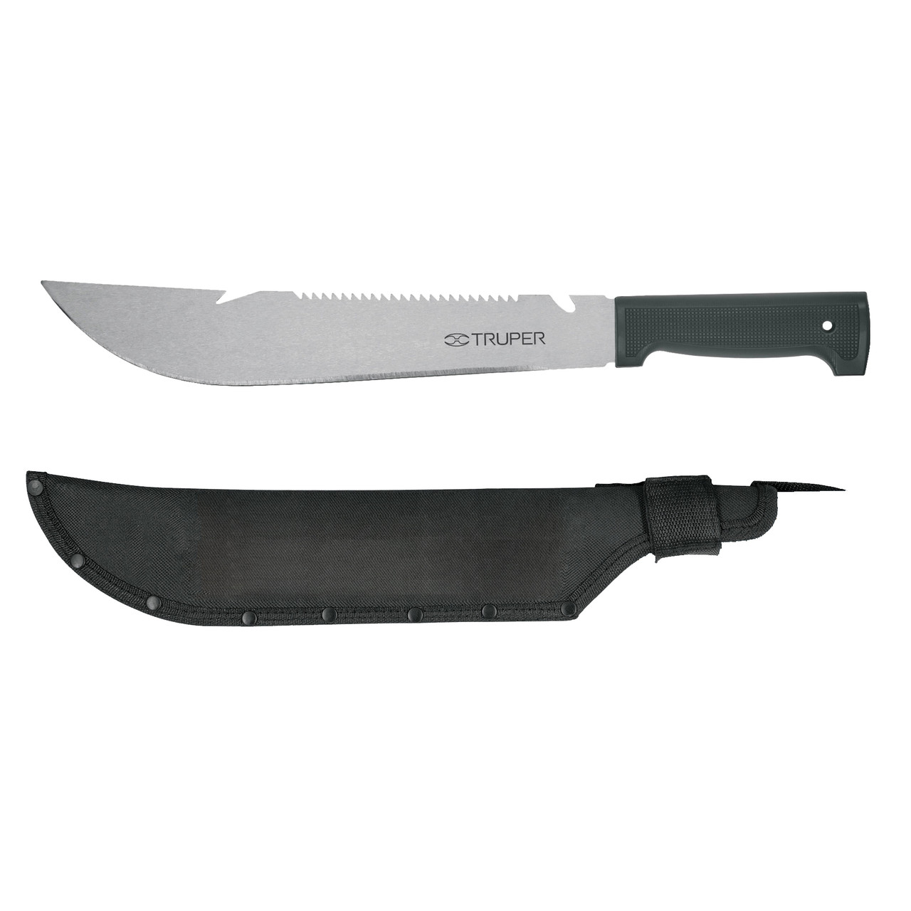 Truper 12" BLack Handle Rambo Style Machete #15870