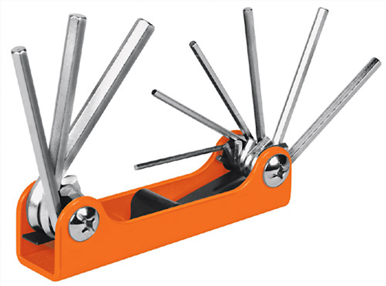 Truper 9-Pc Folding Hex Key Wrench Sets,Metal Case, Metal Body Std Hex Key Set 2 Pack #15566