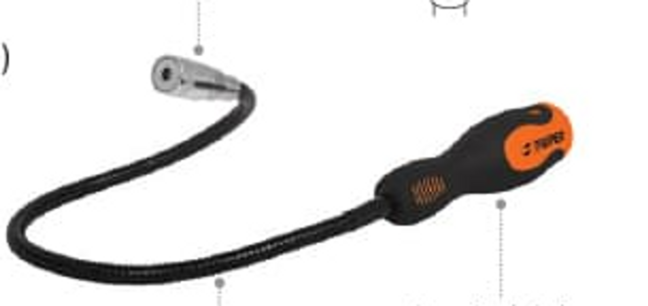 Truper LED Flexible Magnetic Pick-Up Tool,3 Kg, Iman extensible, flexible acero c/ LED 2 Pack #15326
