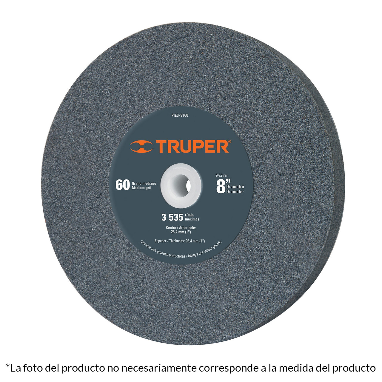 Truper 10 x 1-1/4" Grain 36 Aluminum Oxide Bench Grinding Wheels #12401