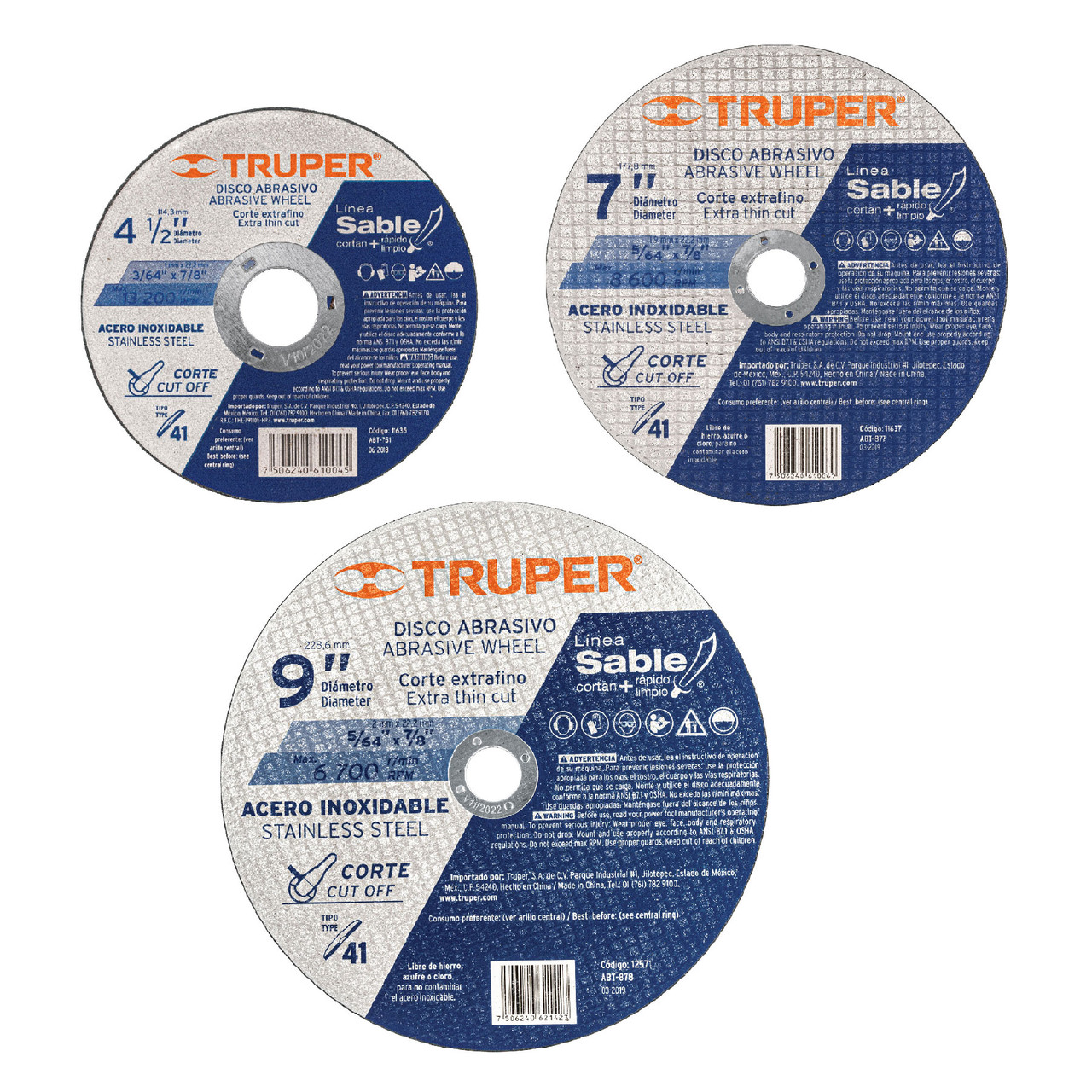 Truper 7", Stainless Steel Cutting Wheel-2 Pack #11637