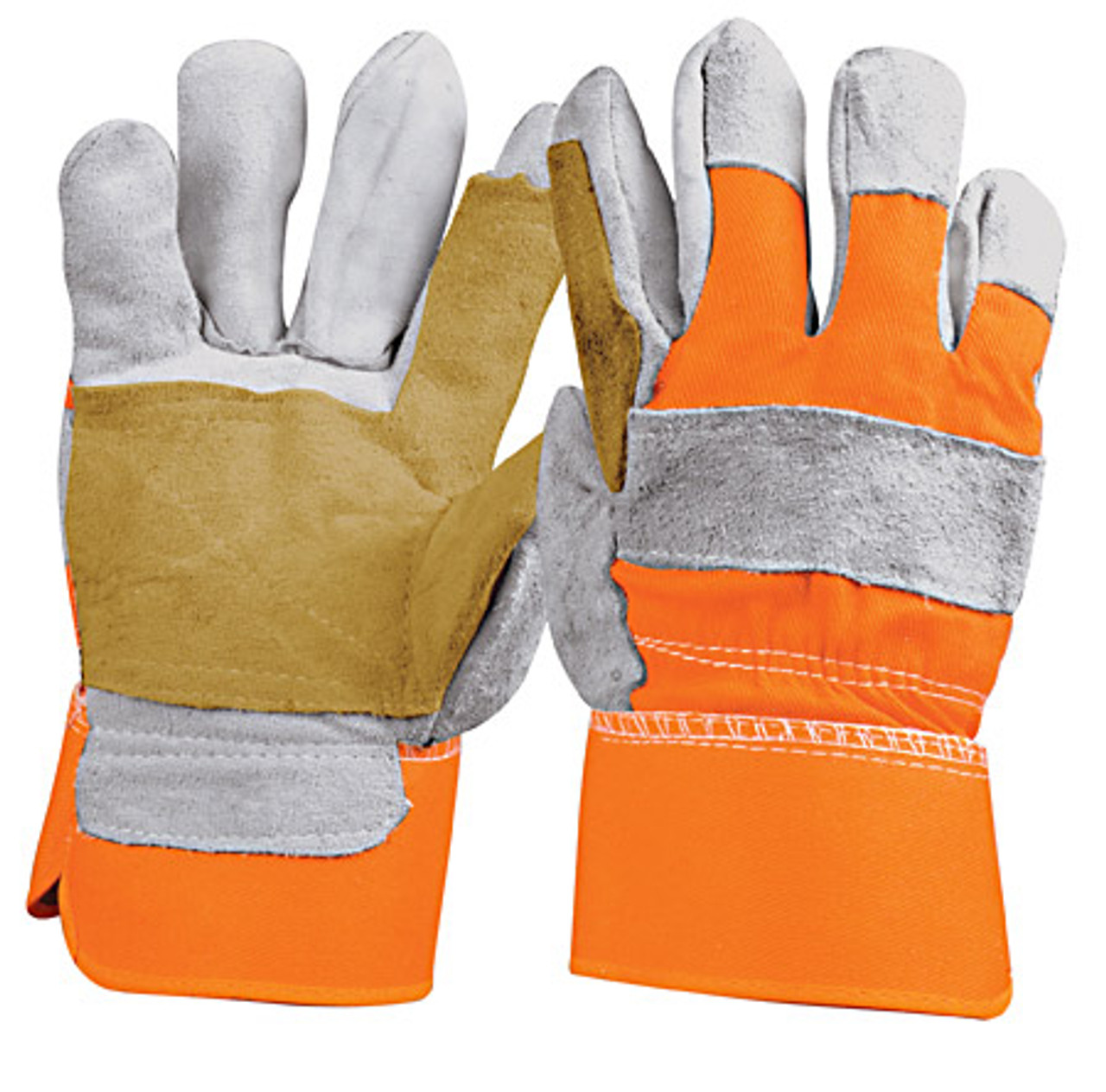 Truper Canvas & Leather Reinforced Gloves Large #14246-2 Pack