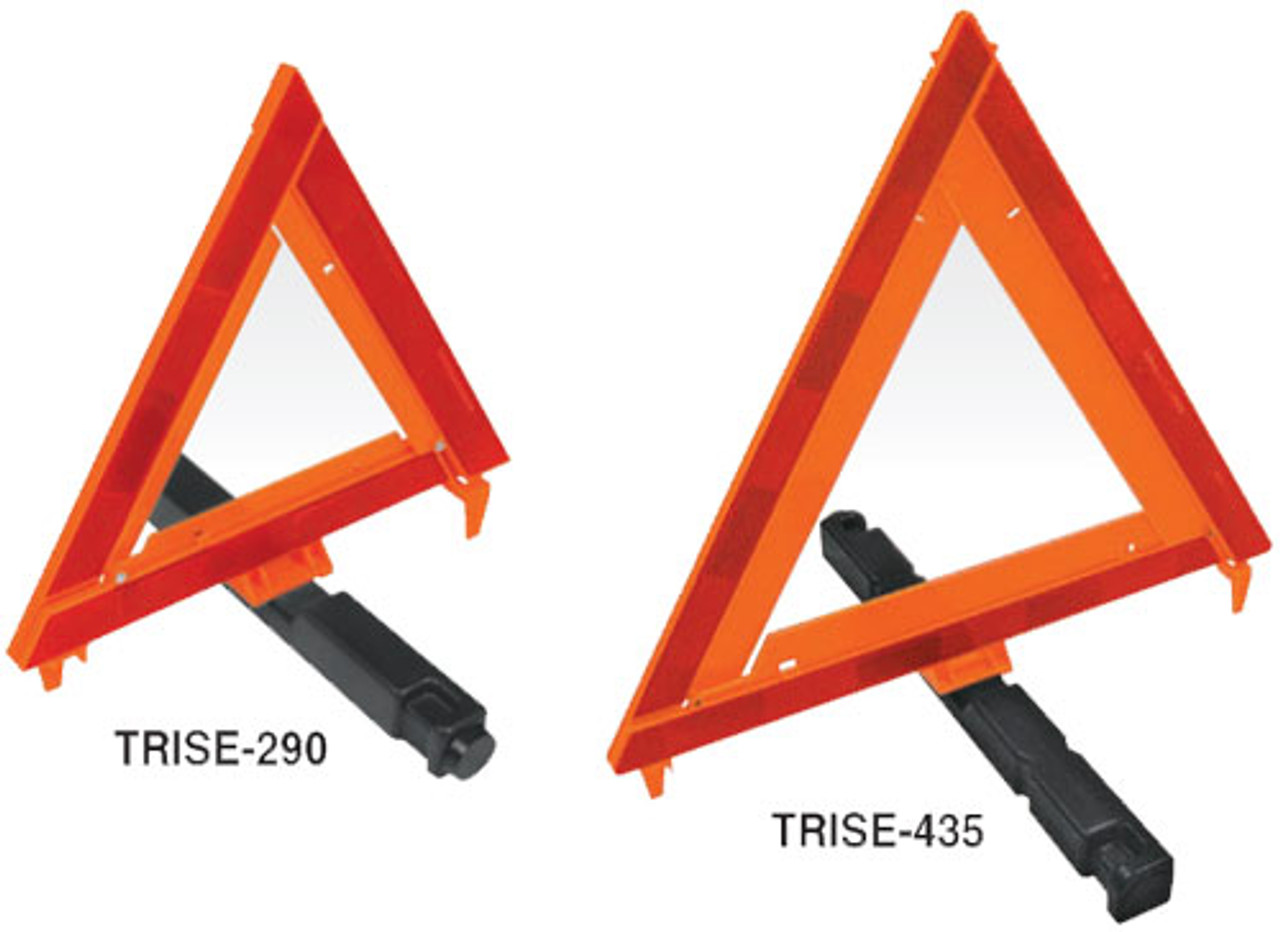 Truper 11-1/2" Foldable Reflective Warning Triangle, 11-1/2" Plastic Safety Triangle 2 Pack #10943
