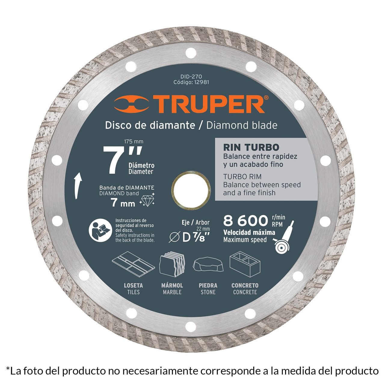 Truper 4" Turbo Rim Diamond Blade #12979-2 Pack