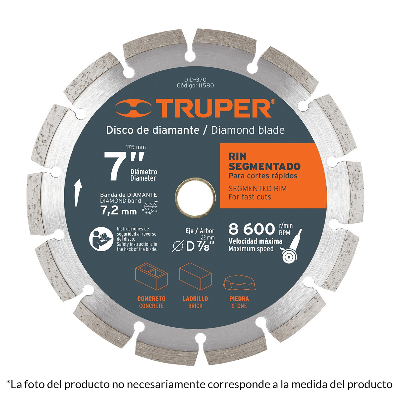 Truper 9" Segmented Rim Diamond Blade #12976