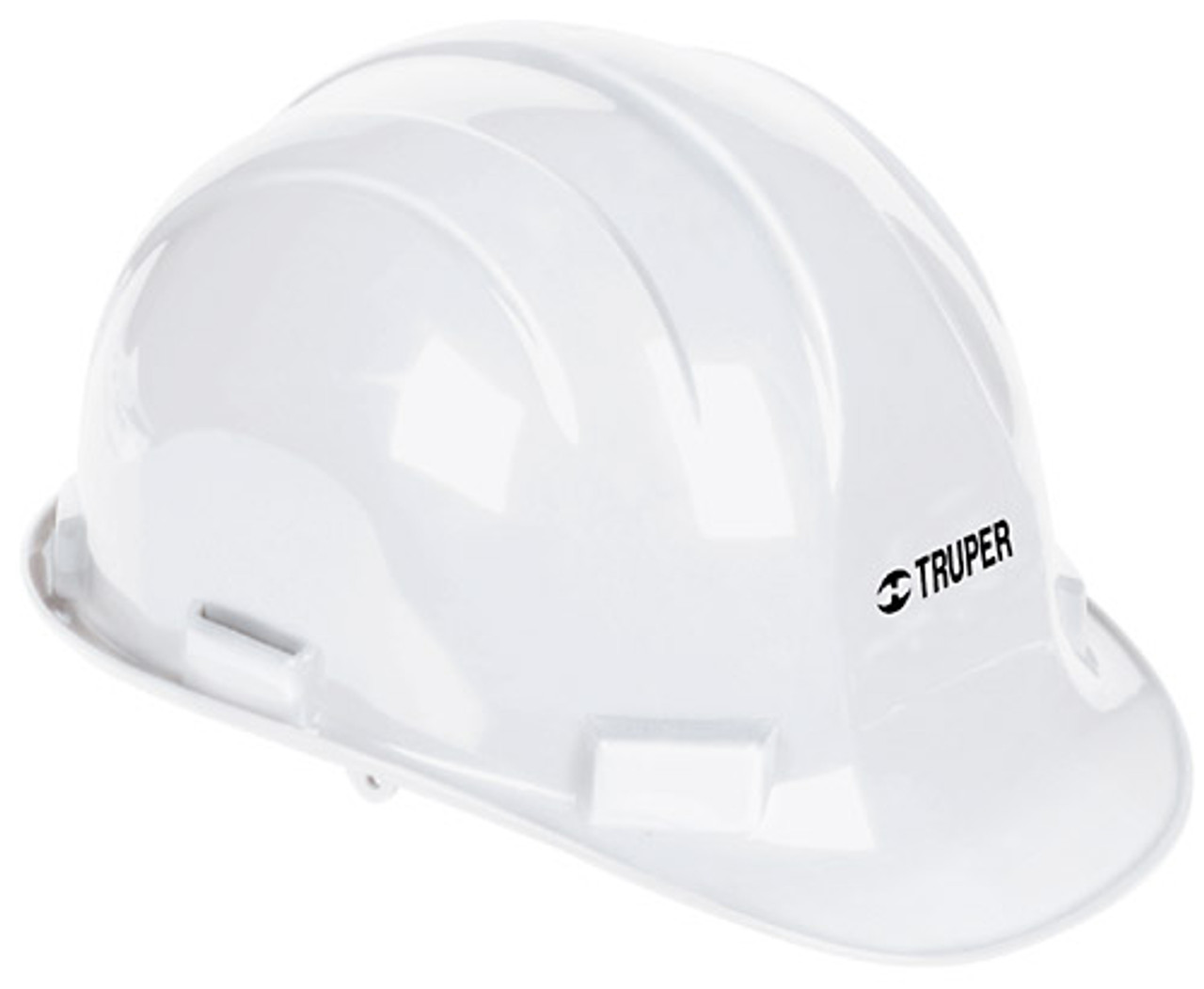 Truper Hard Hats, Ratchet Suspension, White Safety Helmet #10370
